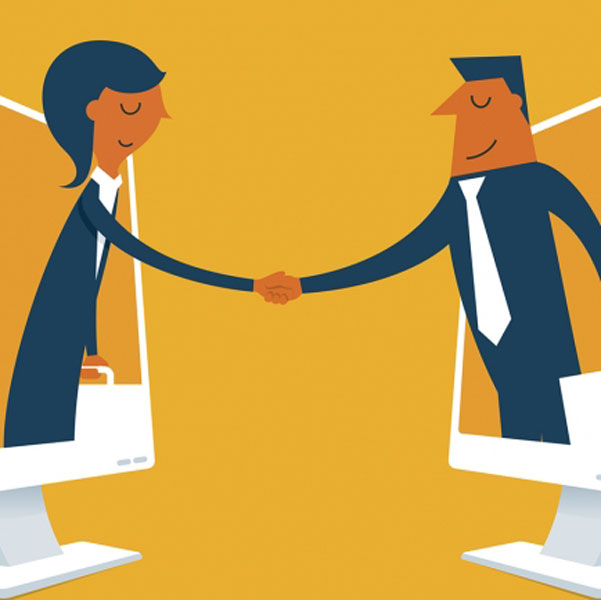 illustration of two people shaking hands