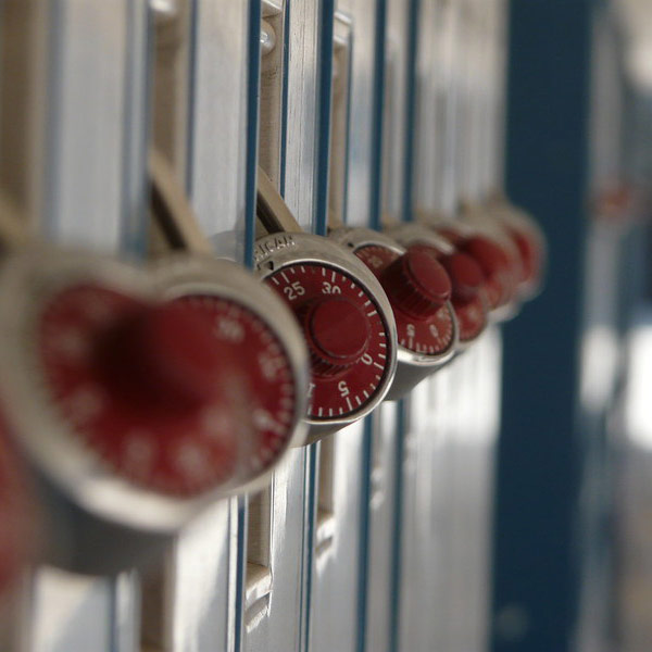 school lockers with locks