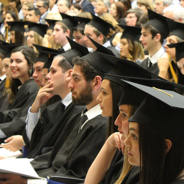 students in graduation caps