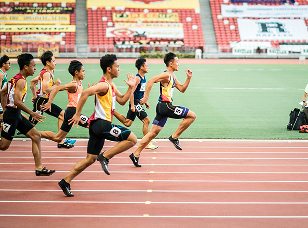 People race on a track