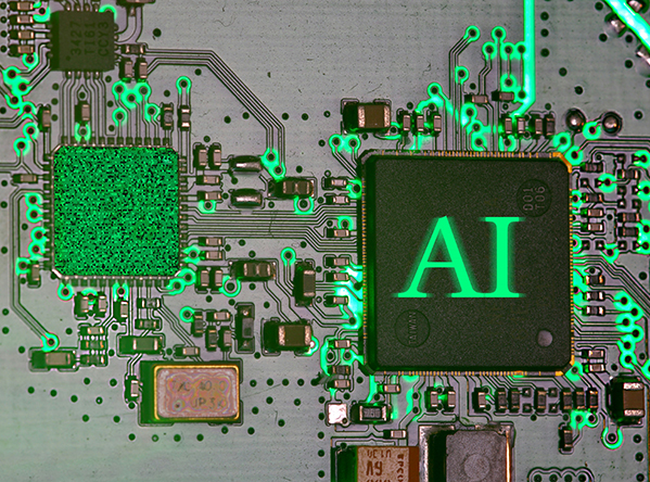 a computer chip that says "AI"