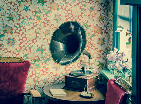 Gramophone on a table 