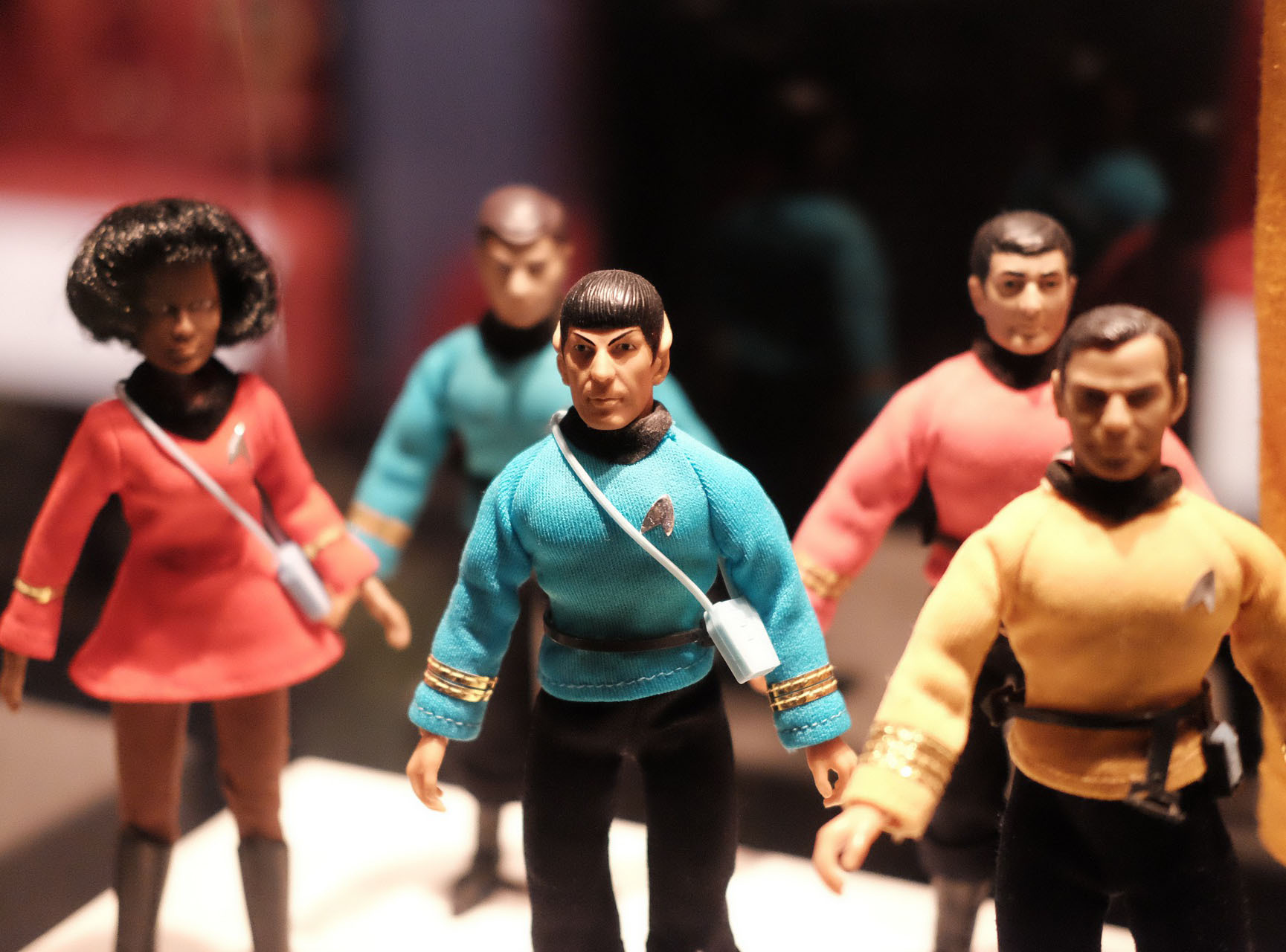 Photo of five Star Trek action figures