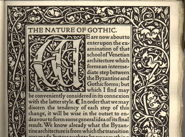 Printed page from a Kelmscott book