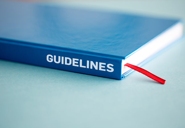 Book titled Guidelines