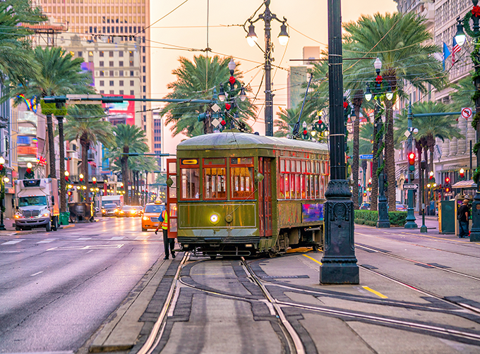 streetcar in New Orleans